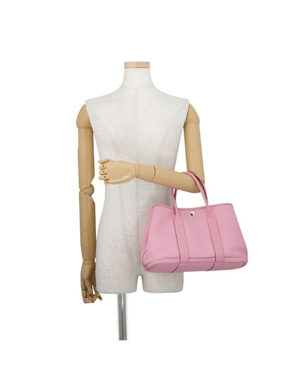 Hermes Tote Bag Garden Party TPM Pink Silver Negonda - Picture 4 of 13